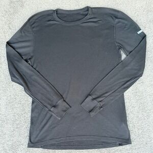 Odlo Mens XL‎ Black Long Sleeve Performance Base Layer Crew Neck Thermal Top
